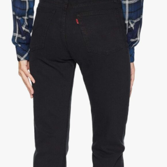 Women Levi's Premium Wedgie Straight Denim Jeans Size 10 Waist 30 Black - Picture 1 of 14